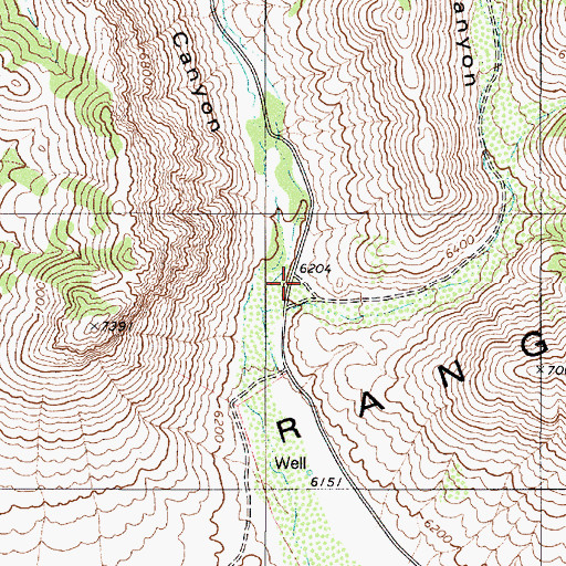 Topographic Map of Horse Creek, NV
