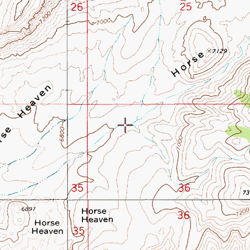 Topographic Map of Horse Heaven, NV