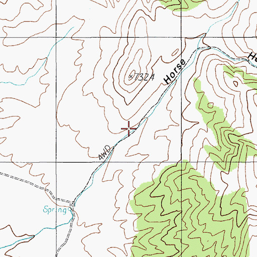 Topographic Map of Horse Heaven Canyon, NV