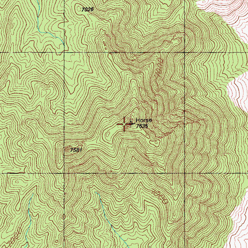 Topographic Map of Horse Range, NV
