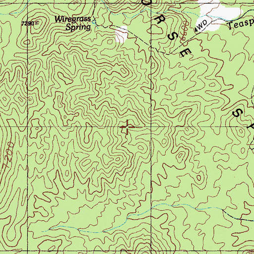 Topographic Map of Horse Spring Hills, NV