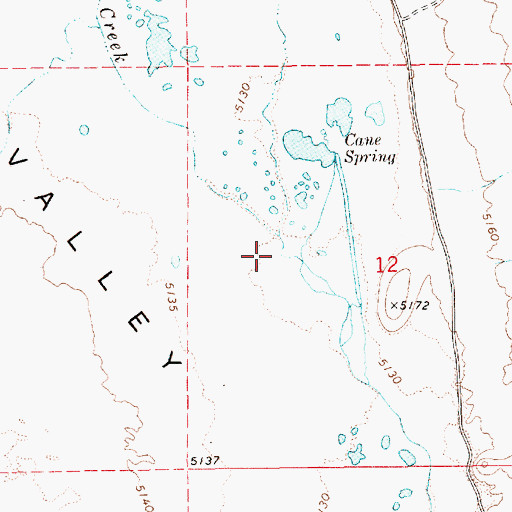 Topographic Map of Hot Creek, NV