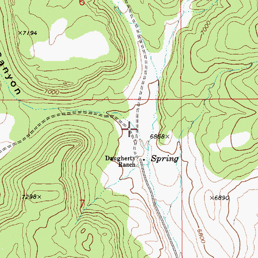 Topographic Map of House Canyon, NV