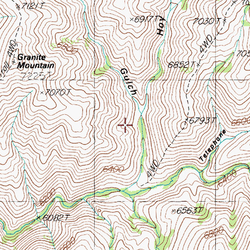Topographic Map of Hoy Canyon, NV