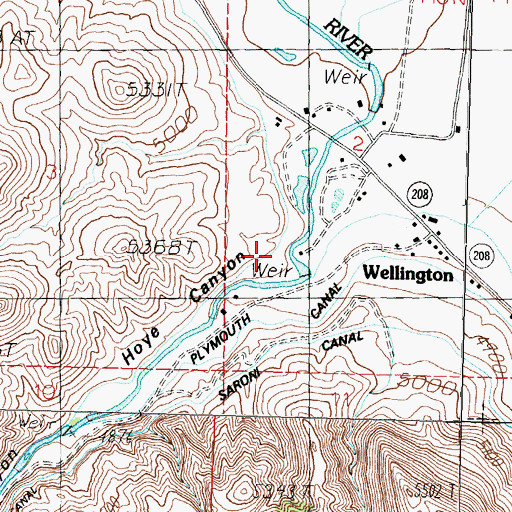 Topographic Map of Hoye Canyon, NV