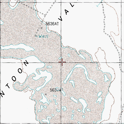 Topographic Map of Huntoon Valley, NV