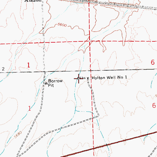 Topographic Map of Hylton Well Number One, NV