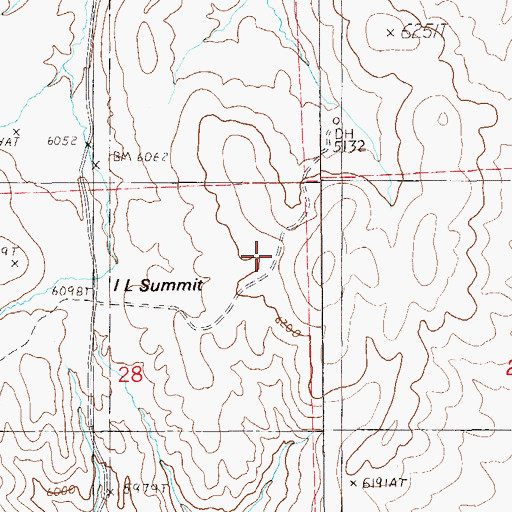 Topographic Map of I L Summit, NV