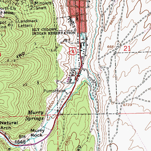 Topographic Map of Ice Plant Canyon, NV