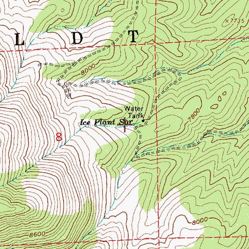 Topographic Map of Ice Plant Spring, NV