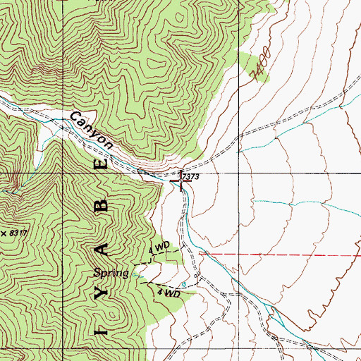 Topographic Map of Ikes Canyon, NV