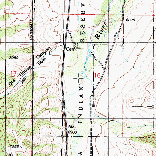 Topographic Map of Illinois Creek, NV