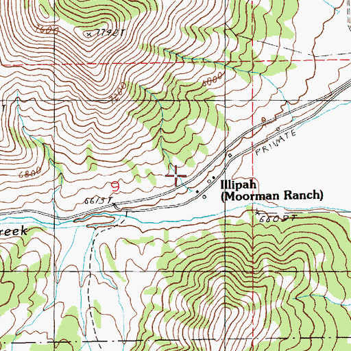 Topographic Map of Illipah (historical), NV