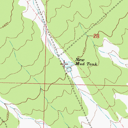 Topographic Map of New Mud Tank, AZ