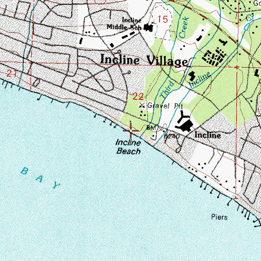 Topographic Map of Incline Guard Station, NV