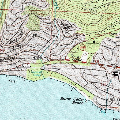 Topographic Map of Incline Village, NV