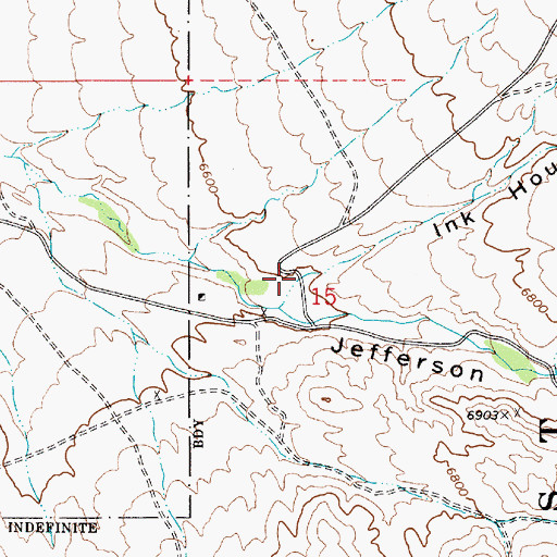 Topographic Map of Ink House Canyon, NV