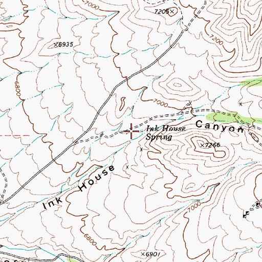 Topographic Map of Ink House Spring, NV
