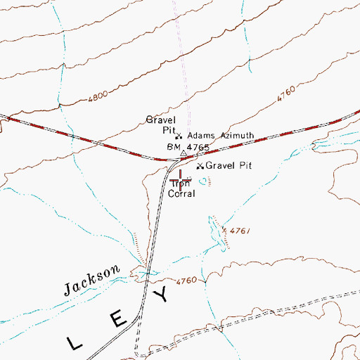 Topographic Map of Iron Corral, NV