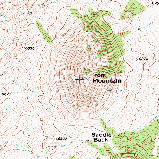 Topographic Map of Iron Mountain, NV