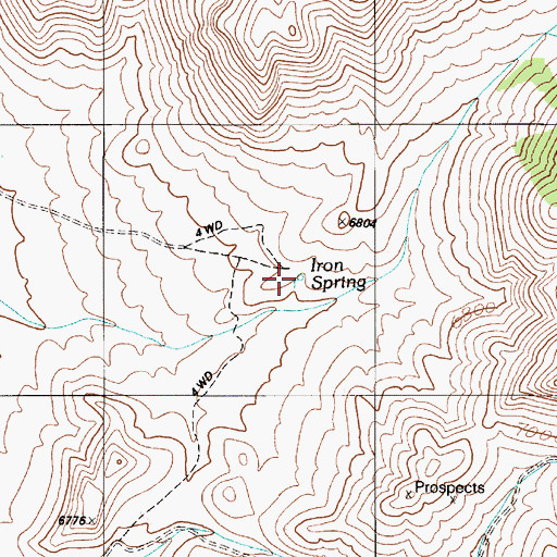 Topographic Map of Iron Spring, NV