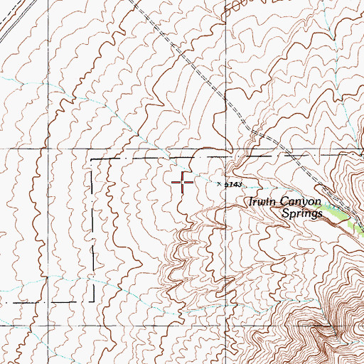 Topographic Map of Irwin Canyon, NV