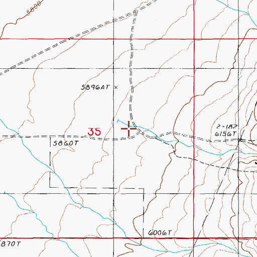 Topographic Map of Jack Henry Canyon, NV