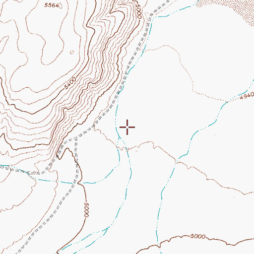 Topographic Map of Jacks Spring Canyon, NV