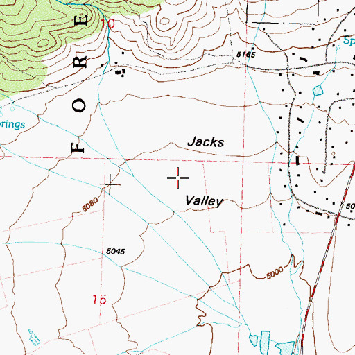 Topographic Map of Jacks Valley, NV