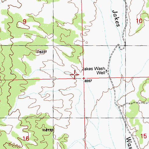 Topographic Map of Jakes Wash Well, NV