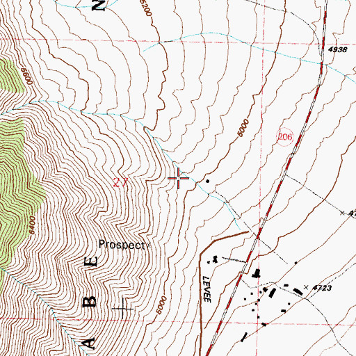 Topographic Map of James Canyon, NV