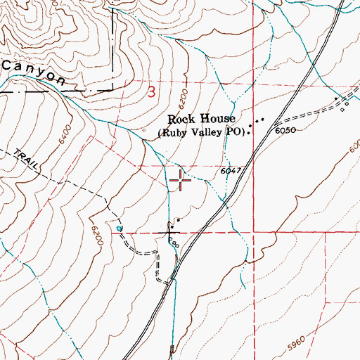 Topographic Map of Jasper Canyon, NV