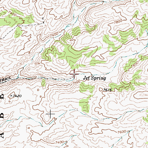 Topographic Map of Jet Spring, NV