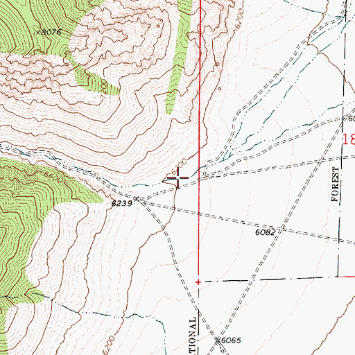 Topographic Map of Jett Canyon, NV