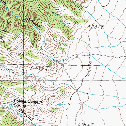 Topographic Map of Jim Canyon, NV