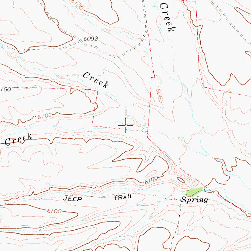 Topographic Map of Jim Creek, NV