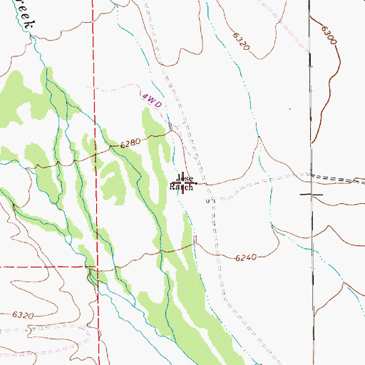 Topographic Map of Jose Ranch, NV