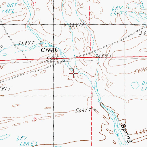 Topographic Map of Kalamazoo Creek, NV