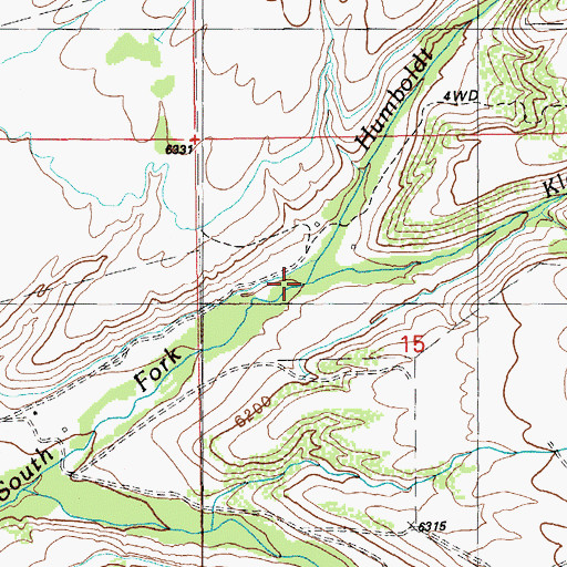 Topographic Map of Kleckner Creek, NV