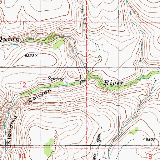 Topographic Map of Klondike Canyon, NV