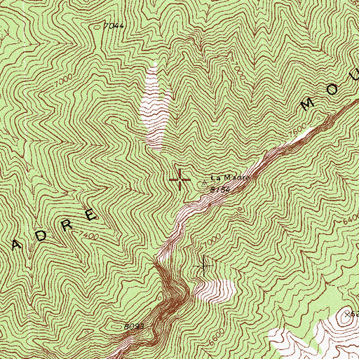 Topographic Map of La Madre Mountain, NV