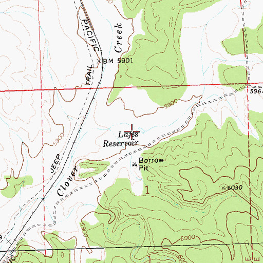 Topographic Map of Lafes Reservoir, NV