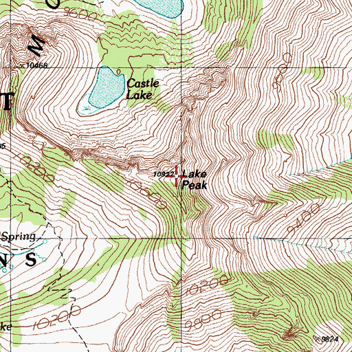 Topographic Map of Lake Peak, NV