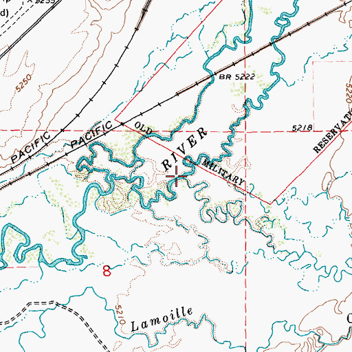 Topographic Map of Lamoille Creek, NV