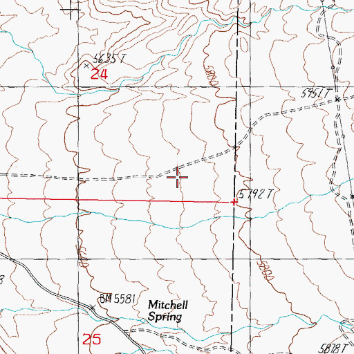 Topographic Map of Lapham Canyon, NV