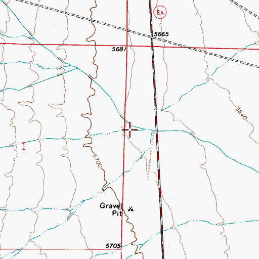 Topographic Map of Last Chance Creek, NV