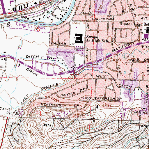 Topographic Map of Last Chance Ditch, NV