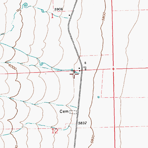 Topographic Map of Leach Creek, NV