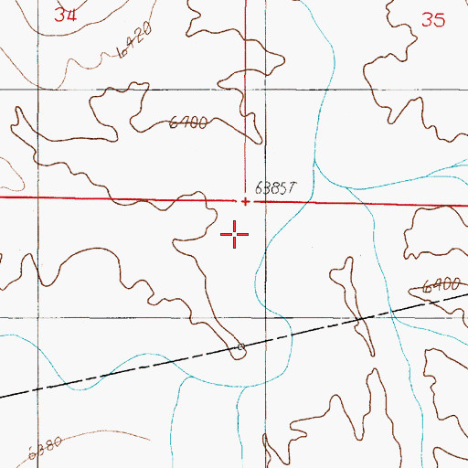 Topographic Map of Lebeau Creek, NV
