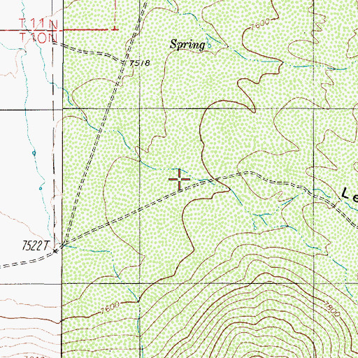 Topographic Map of Ledbetter Canyon, NV